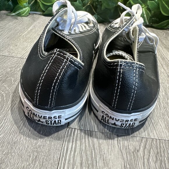 Converse Mens Chuck Taylor Black 132174c Leather Skateboarding Shoes Size 11.5 - Picture 5 of 10
